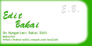 edit bakai business card